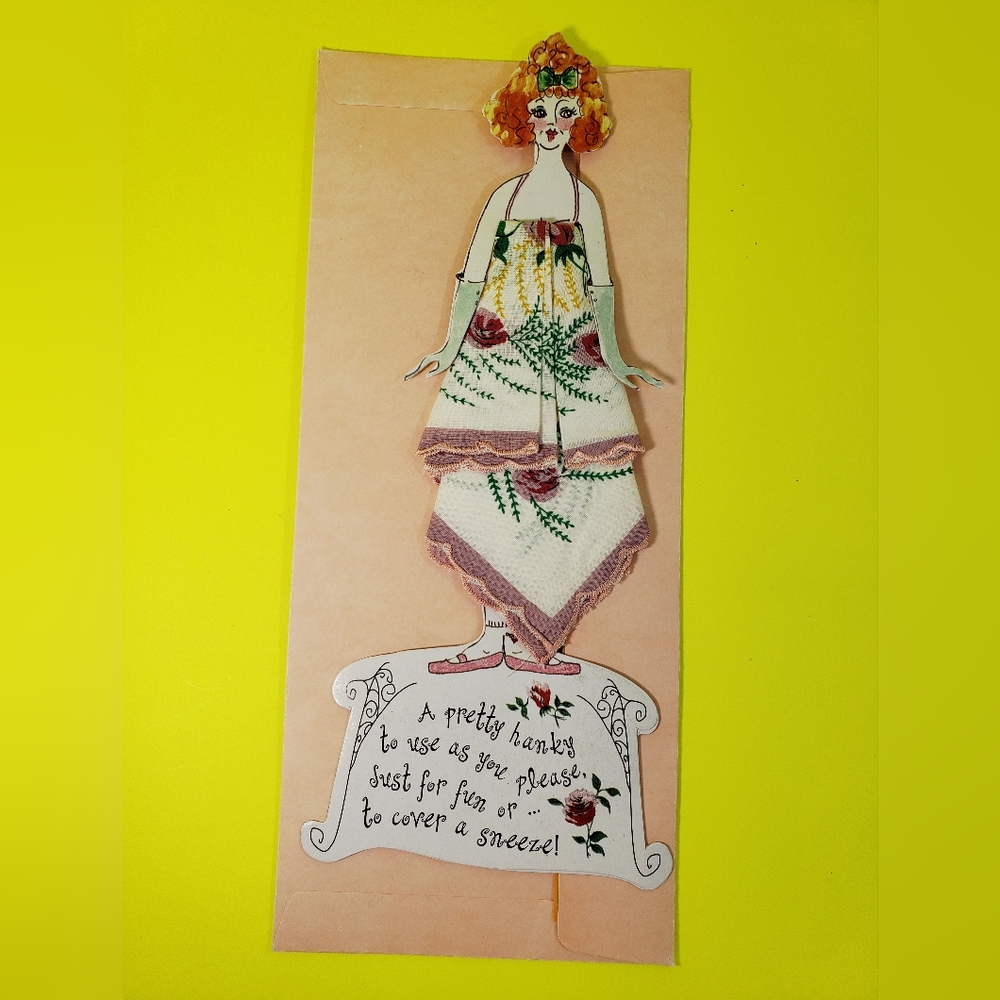 Floral Handkerchief and Envelope by Two's Company